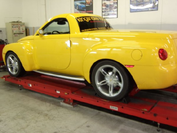 kingsnake racing's 2005 Chevrolet SSR getting lowered with a set of Eibach