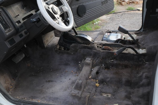 1988 Nissan Desert Runner 4x4 undergoing restoration - photo by jeff barrin