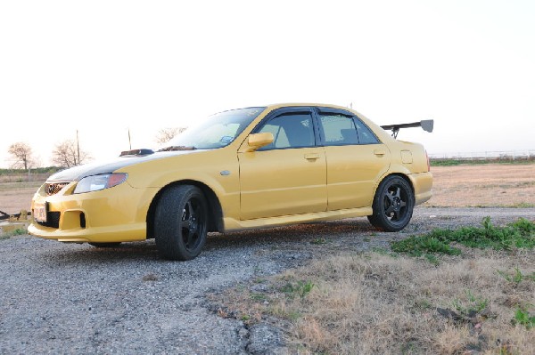 kingsnake racing 2003.5 MazdaSpeed Protege gets an adjustable aluminum wing