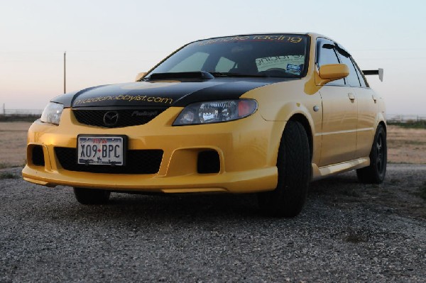 kingsnake racing 2003.5 MazdaSpeed Protege gets an adjustable aluminum wing