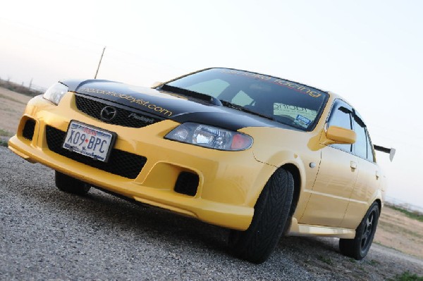 kingsnake racing 2003.5 MazdaSpeed Protege gets an adjustable aluminum wing