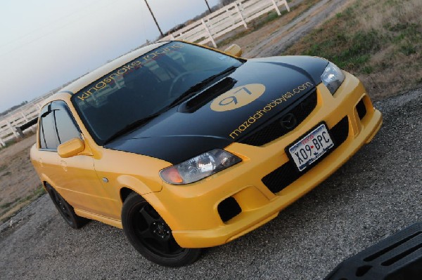 kingsnake racing 2003.5 MazdaSpeed Protege gets an adjustable aluminum wing