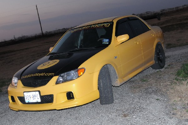 kingsnake racing 2003.5 MazdaSpeed Protege gets an adjustable aluminum wing